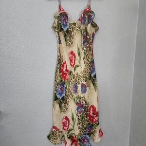 Floral Leopard Print Dress